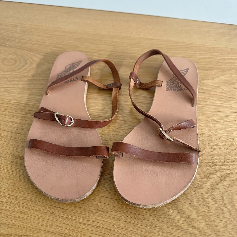 Ancient Greek Brown Leather Sandals